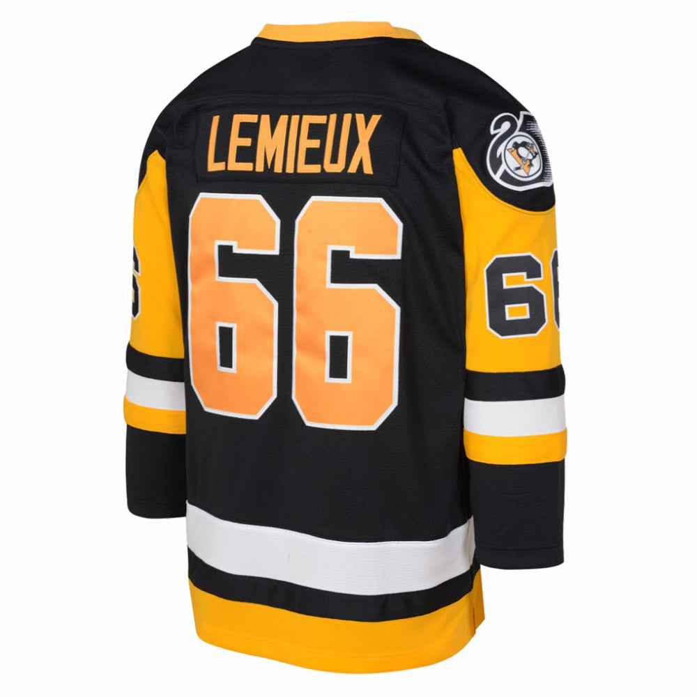 Mario Lemieux Pittsburgh Penguins Mitchell & Ness Youth 1991/92 Captain Patch Power Play Player Jersey - Black | US 201700168