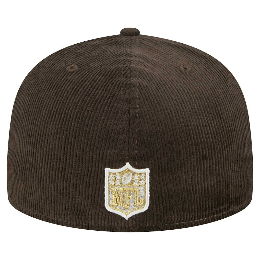 Miami Dolphins New Era Choco Cord 59FIFTY Fitted Hat - Brown Hats