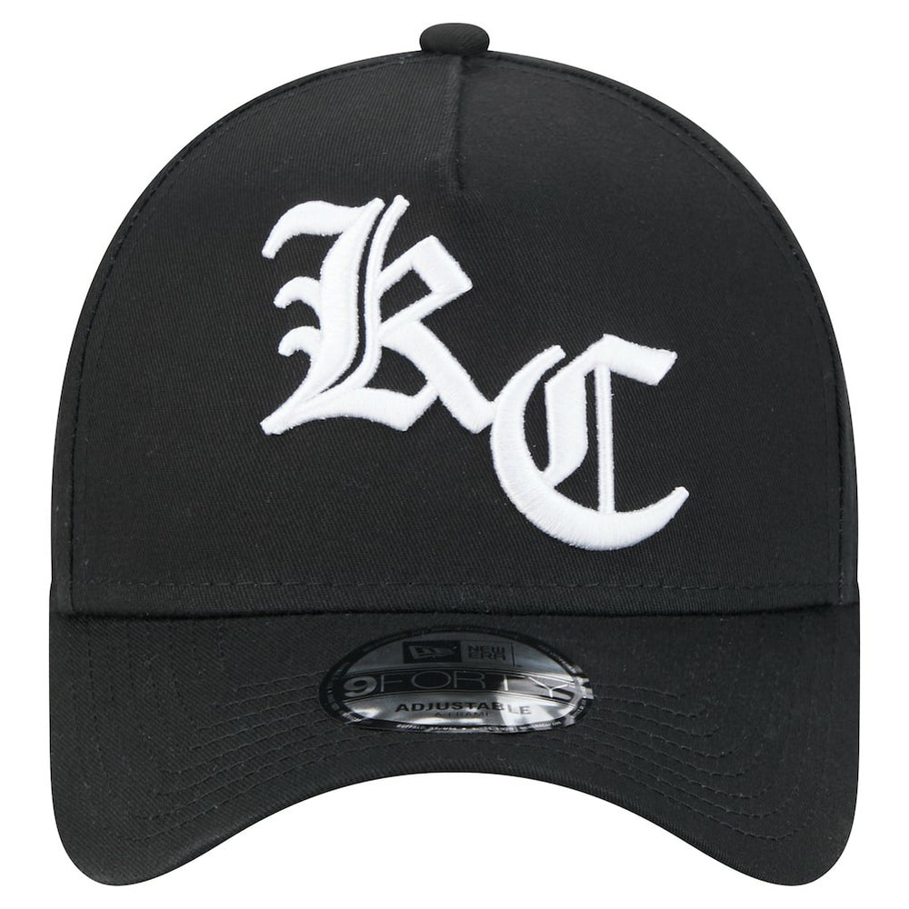 Kansas City Chiefs New Era Mystic 9FORTY A-Frame Adjustable Hat - Black Hats