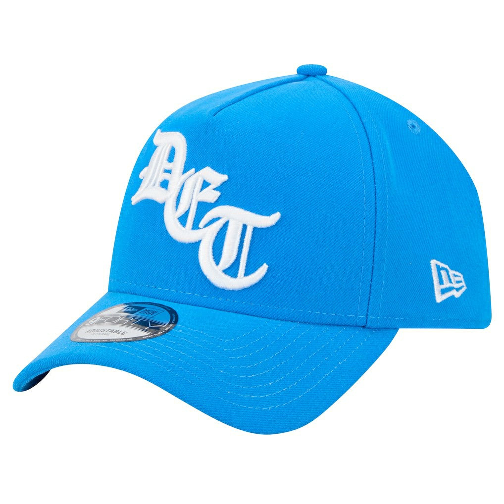 Detroit Lions New Era Mystic 9FORTY A-Frame Adjustable Hat - Blue Hats
