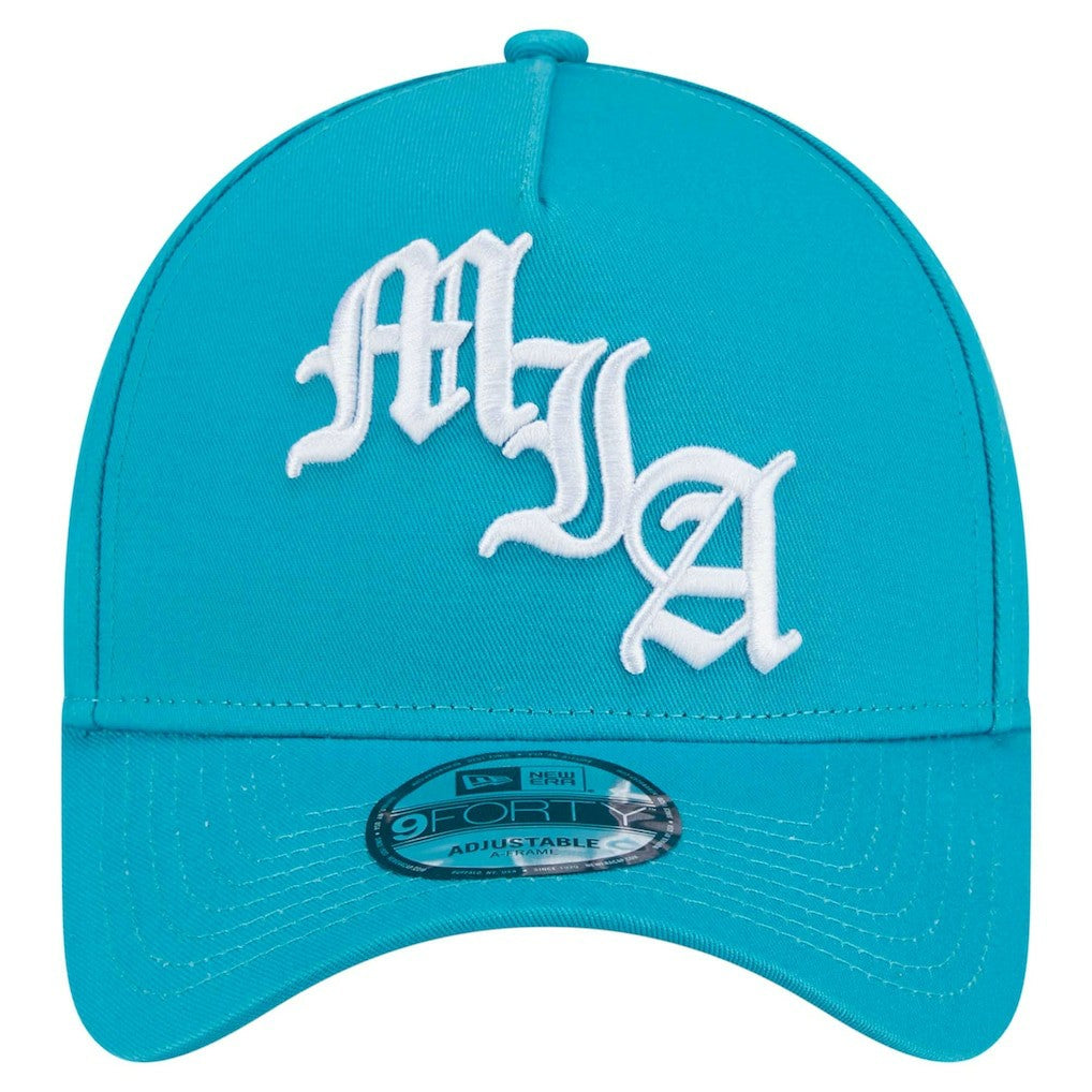 Miami Dolphins New Era Mystic 9FORTY A-Frame Adjustable Hat - Aqua Hats