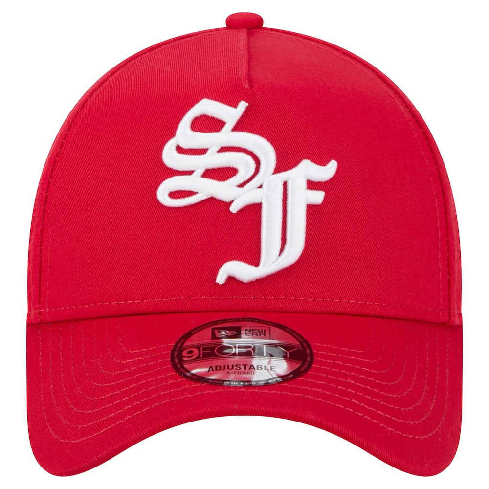 San Francisco 49ers New Era Mystic 9FORTY A-Frame Adjustable Hat - Scarlet Hats