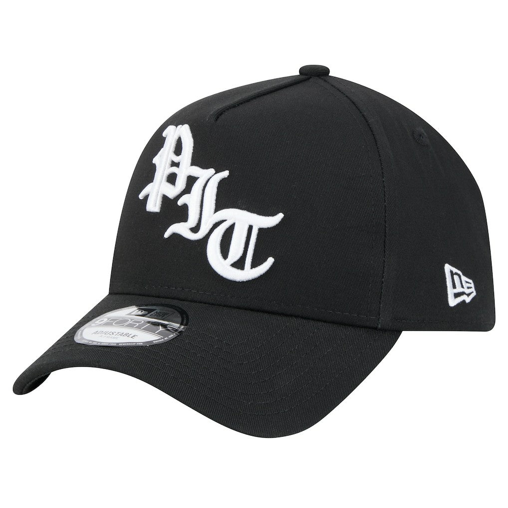 Pittsburgh Steelers New Era Mystic 9FORTY A-Frame Adjustable Hat - Black Hats