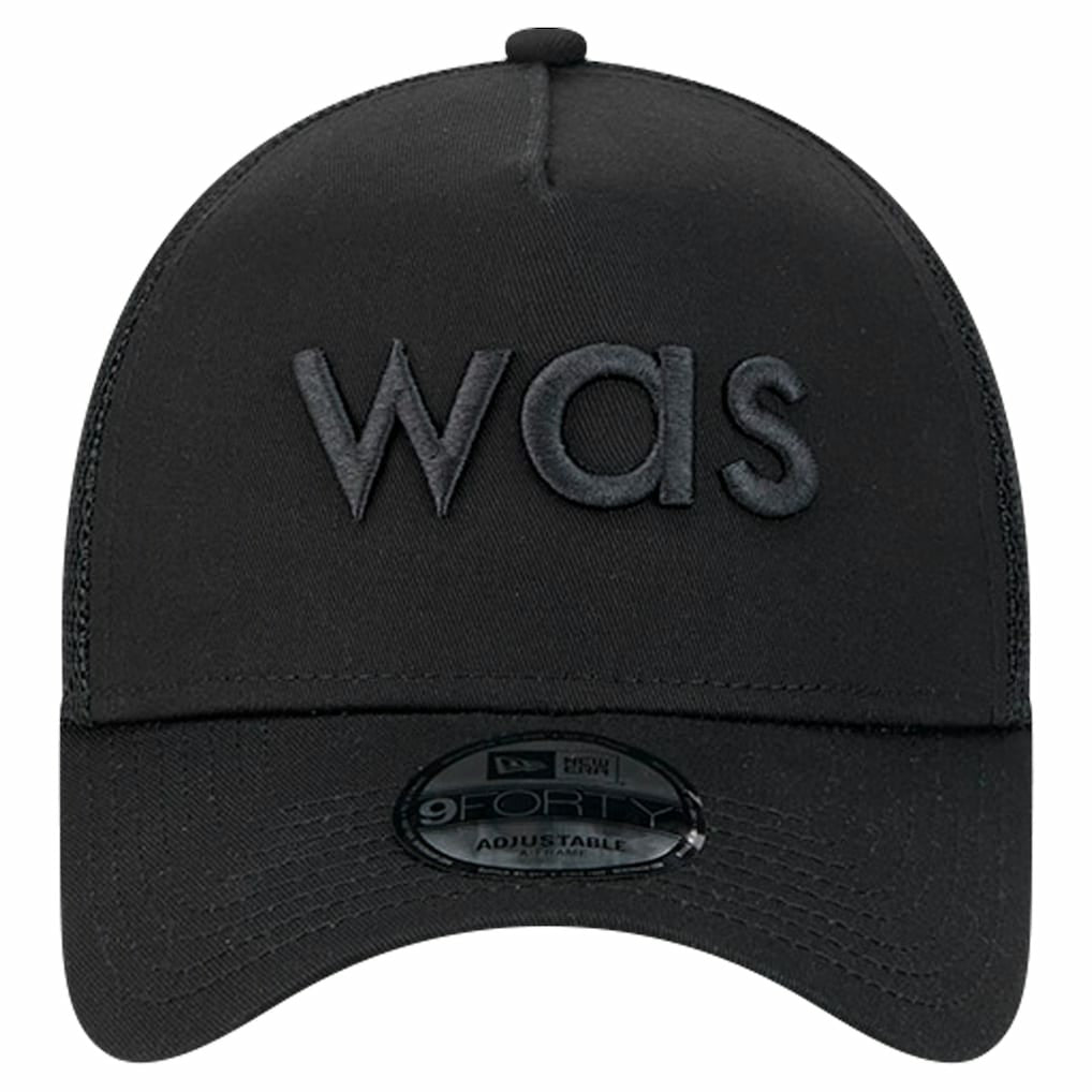 Washington Commanders New Era Domain 9FORTY A-Frame Trucker Adjustable Hat - Black Hats