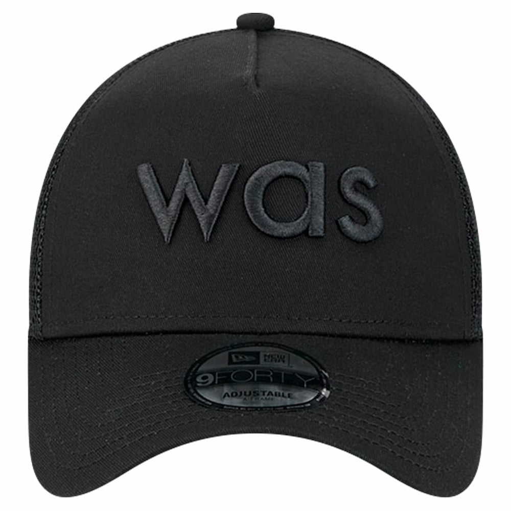 Washington Commanders New Era Domain 9FORTY A-Frame Trucker Adjustable Hat - Black Hats