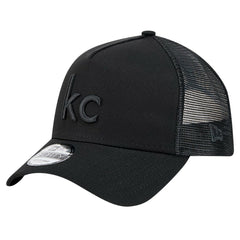 Kansas City Chiefs New Era Domain 9FORTY A-Frame Trucker Adjustable Hat - Black Hats