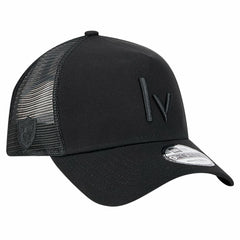 Las Vegas Raiders New Era Domain 9FORTY A-Frame Trucker Adjustable Hat - Black Hats