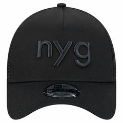 New York Giants New Era Domain 9FORTY A-Frame Trucker Adjustable Hat - Black Hats