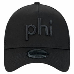Philadelphia Eagles New Era Domain 9FORTY A-Frame Trucker Adjustable Hat - Black Hats