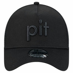 Pittsburgh Steelers New Era Domain 9FORTY A-Frame Trucker Adjustable Hat - Black Hats