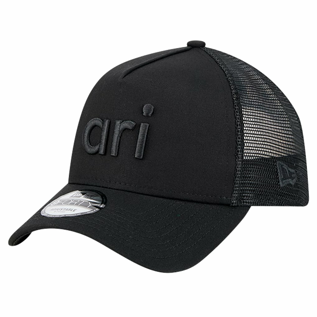 Arizona Cardinals New Era Domain 9FORTY A-Frame Trucker Adjustable Hat - Black Hats