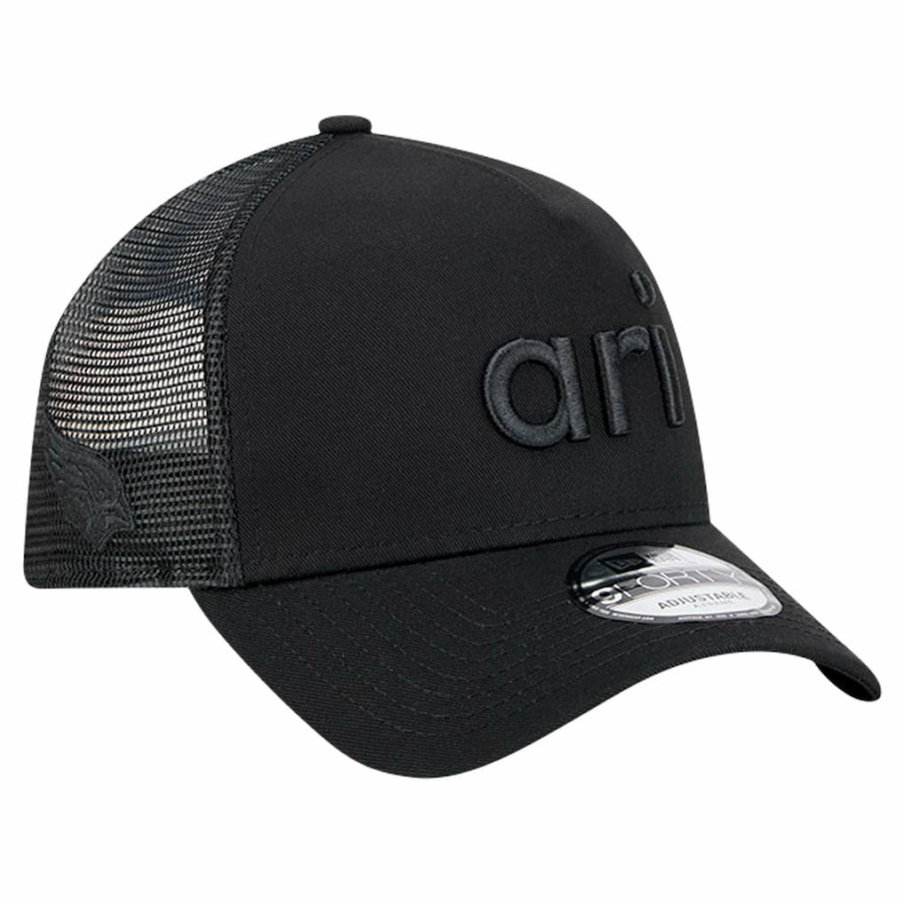 Arizona Cardinals New Era Domain 9FORTY A-Frame Trucker Adjustable Hat - Black Hats