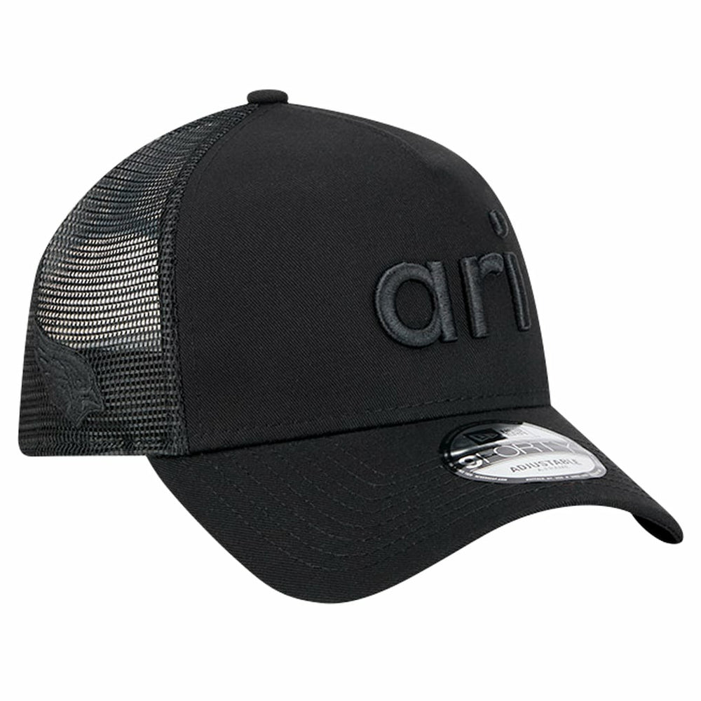 Arizona Cardinals New Era Domain 9FORTY A-Frame Trucker Adjustable Hat - Black Hats