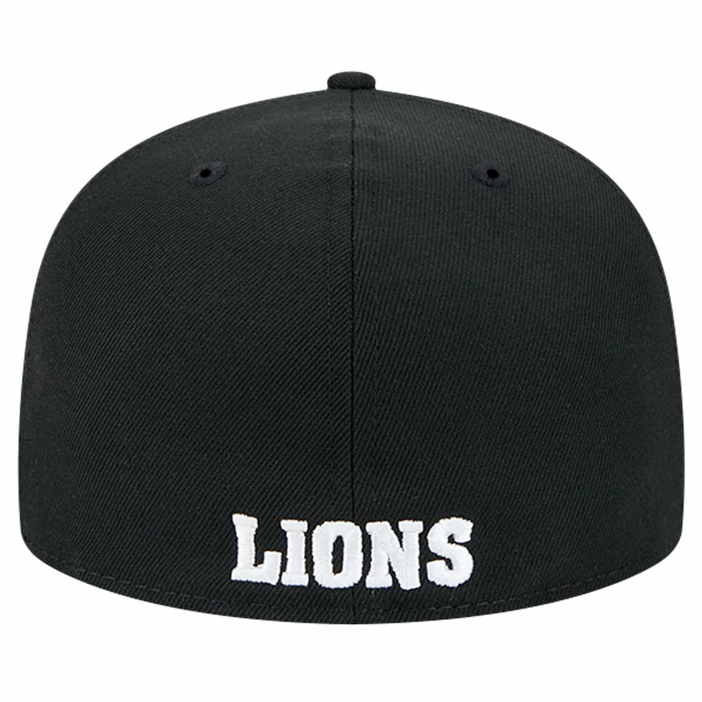 Detroit Lions New Era Omaha Throwback 59FIFTY Fitted Hat - Black Hats