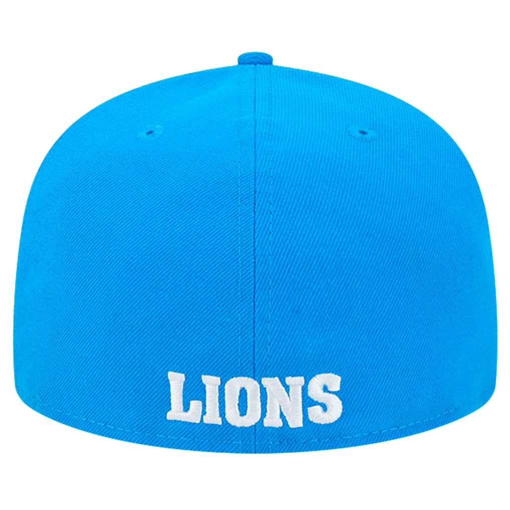 Detroit Lions New Era Omaha Throwback 59FIFTY Fitted Hat - Blue Hats