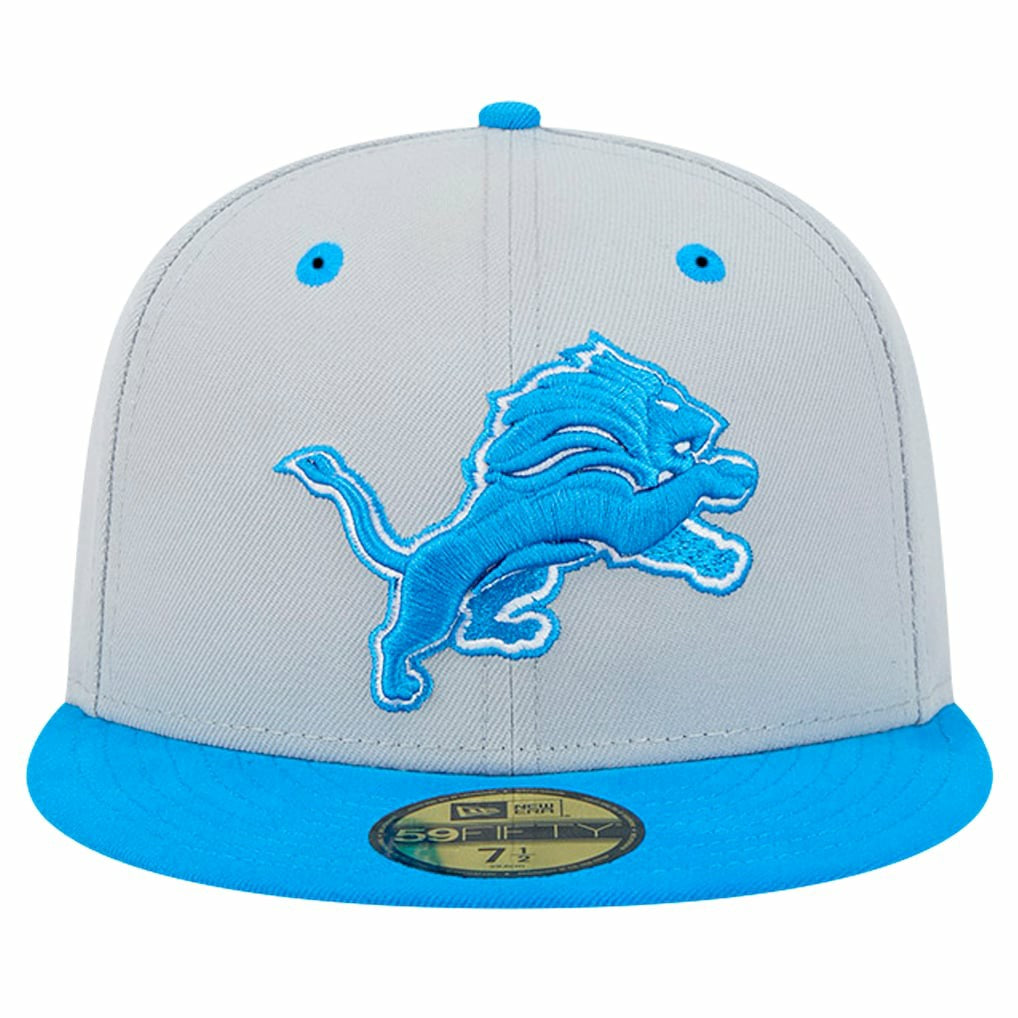 Detroit Lions New Era Flipside Two-Tone 59FIFTY Fitted Hat - Gray/Blue Hats