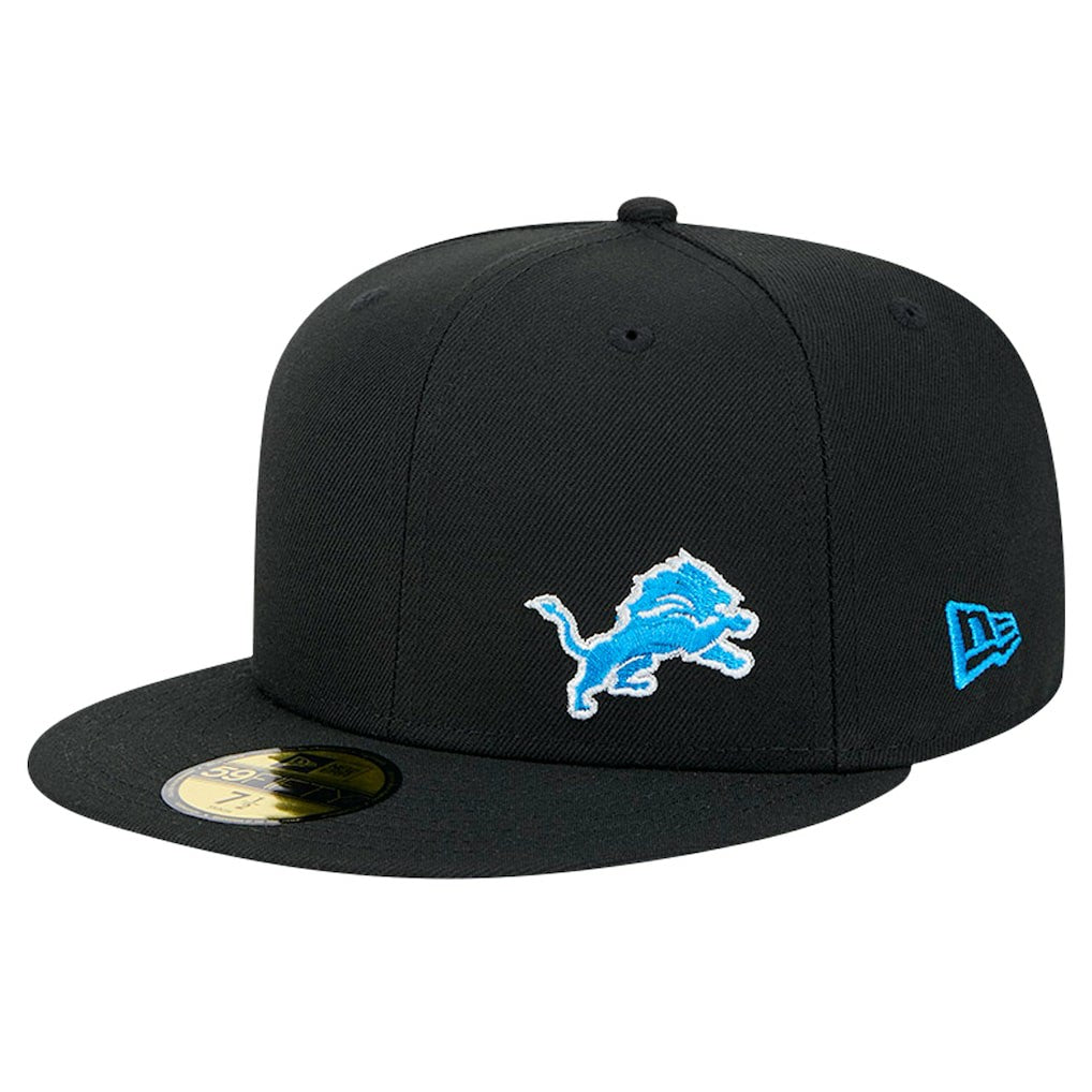 Detroit Lions New Era Flawless 59FIFTY Fitted Hat - Black Hats