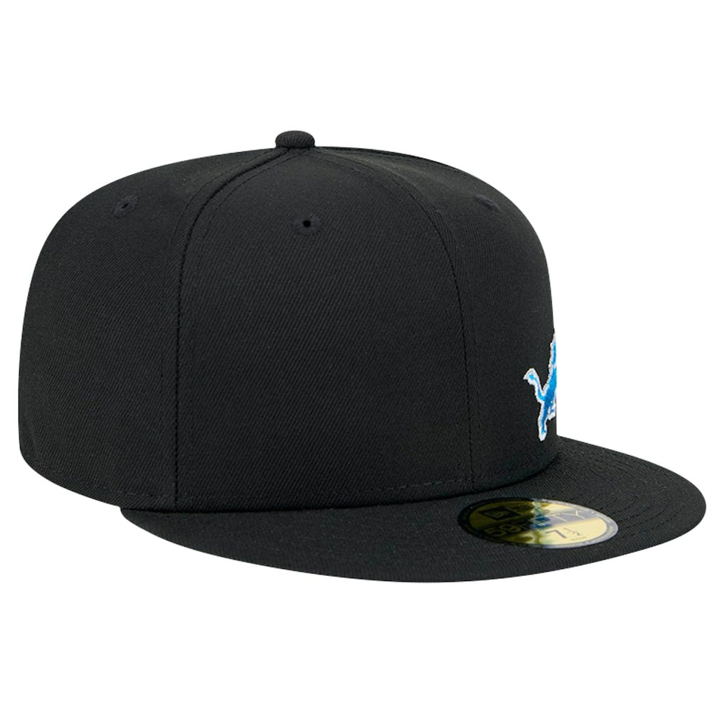 Detroit Lions New Era Flawless 59FIFTY Fitted Hat - Black Hats