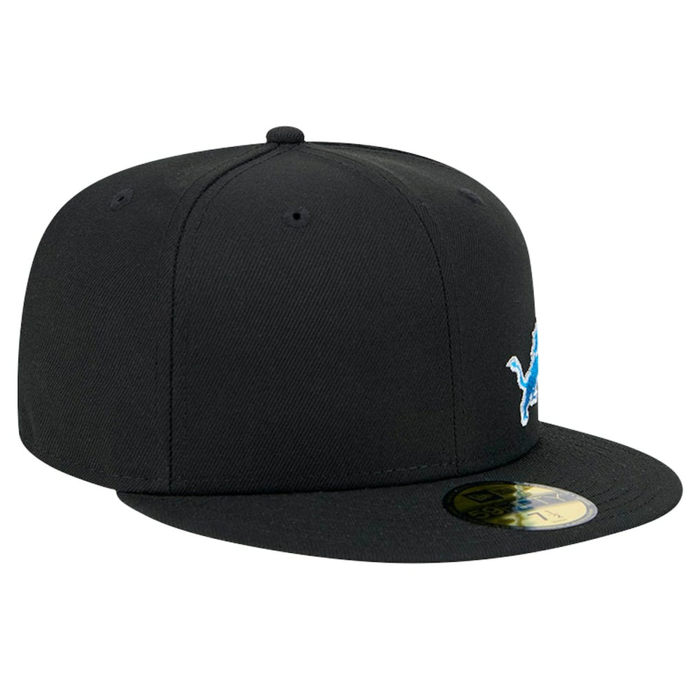 Detroit Lions New Era Flawless 59FIFTY Fitted Hat - Black Hats