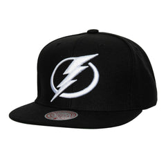 Tampa Bay Lightning Mitchell & Ness Core Top Spot Snapback Hat - Black | US 201700823