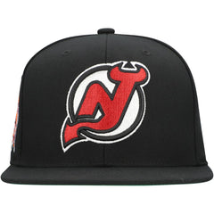 New Jersey Devils Mitchell & Ness Core Top Spot Snapback Hat - Black | US 201700828