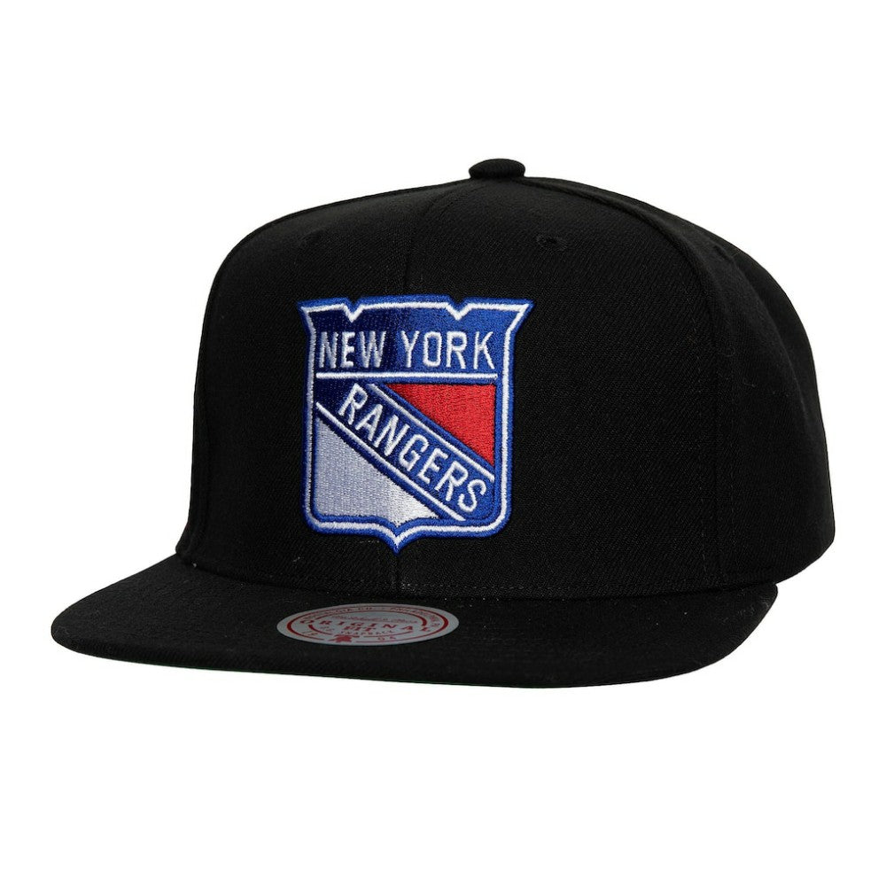 New York Rangers Mitchell & Ness Core Top Spot Snapback Hat - Black | US 201700831