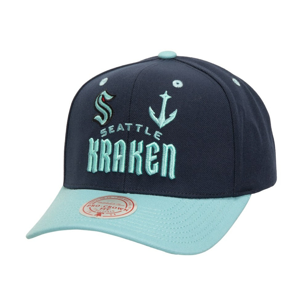 Seattle Kraken Mitchell & Ness All In 2.0 Pro Crown Adjustable Hat - Black | US 201700850