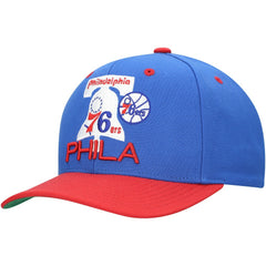 Philadelphia 76ers All In 2.0 Pro Crown Snapback Hat Royal - Mitchell & Ness