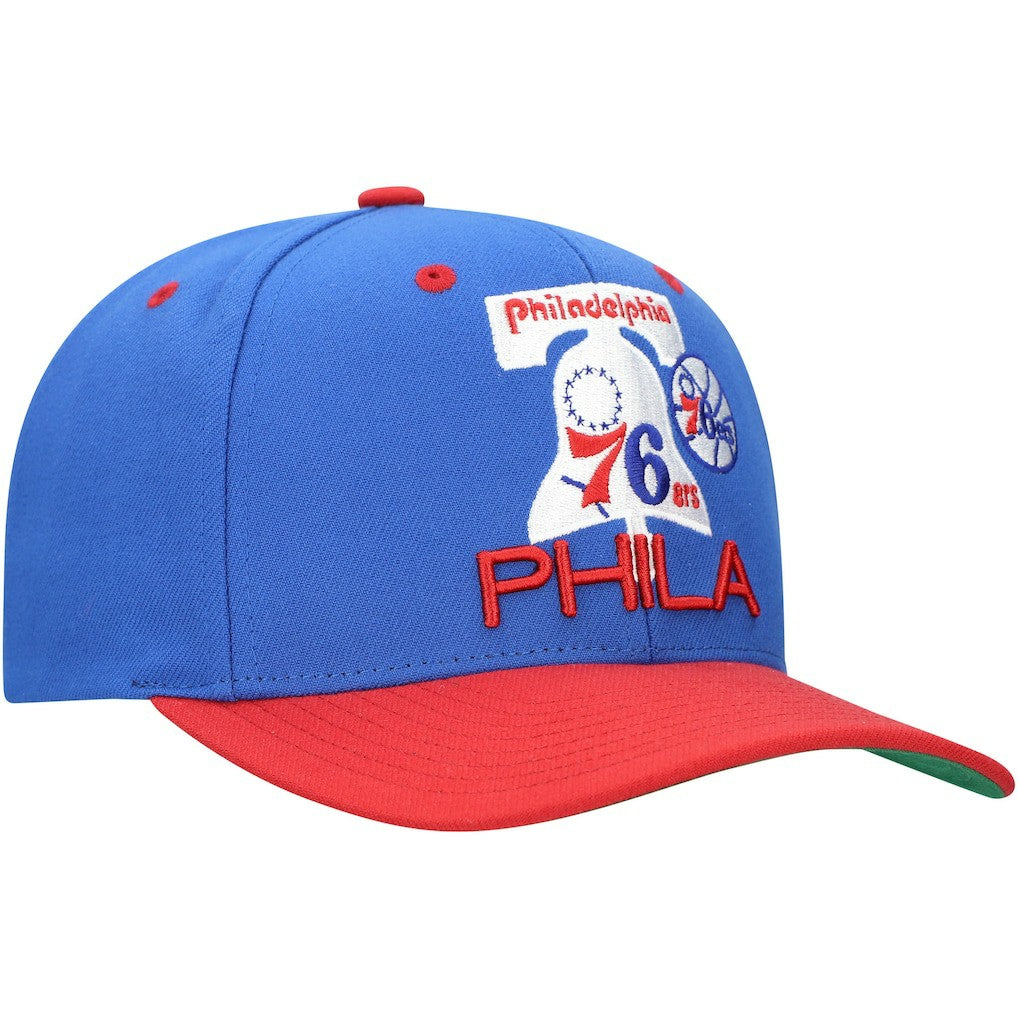 Philadelphia 76ers All In 2.0 Pro Crown Snapback Hat Royal - Mitchell & Ness