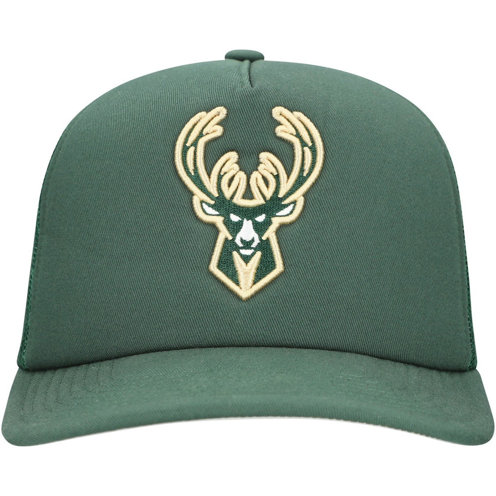 Milwaukee Bucks Core Evergreen OTC Trucker Adjustable Hat Hunter Green - Mitchell & Ness