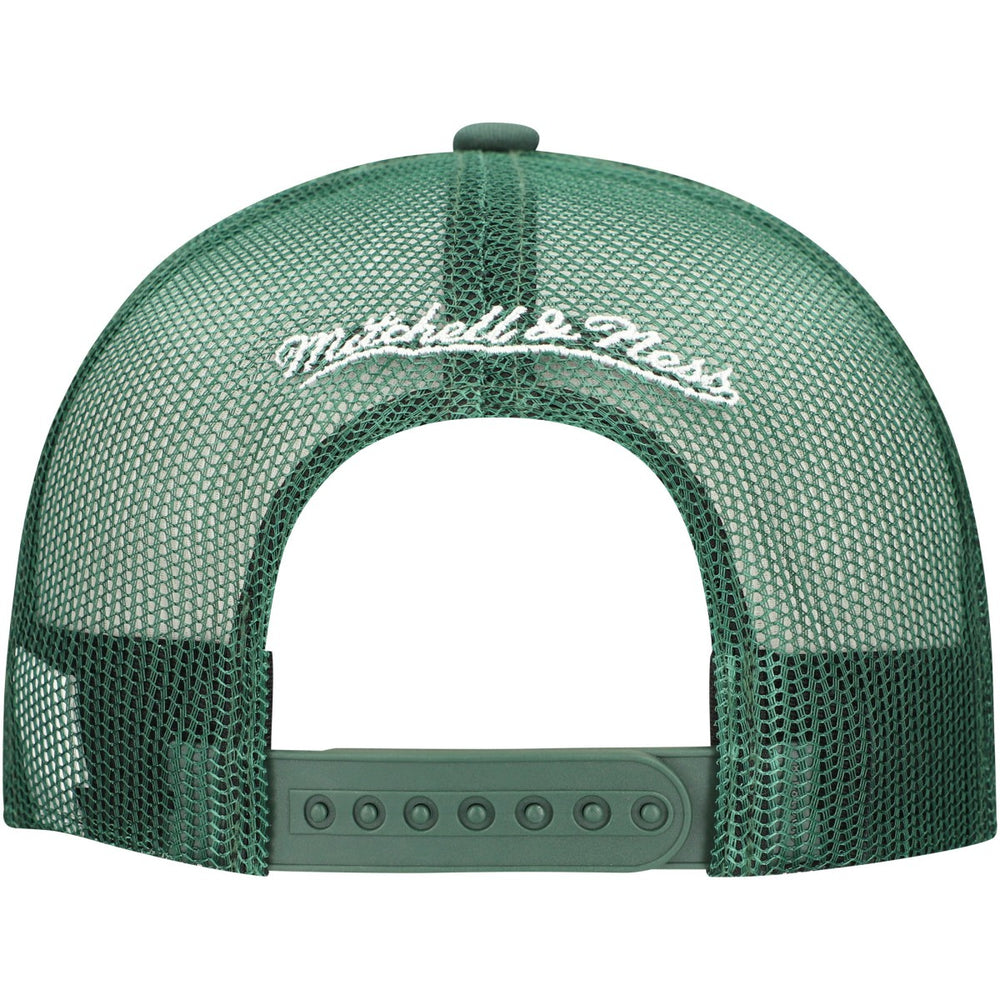 Milwaukee Bucks Core Evergreen OTC Trucker Adjustable Hat Hunter Green - Mitchell & Ness