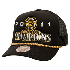 Boston Bruins Mitchell & Ness SOUL Collection Golden Stanley Cup Champions Trucker Adjustable Hat - Black | US 201700895