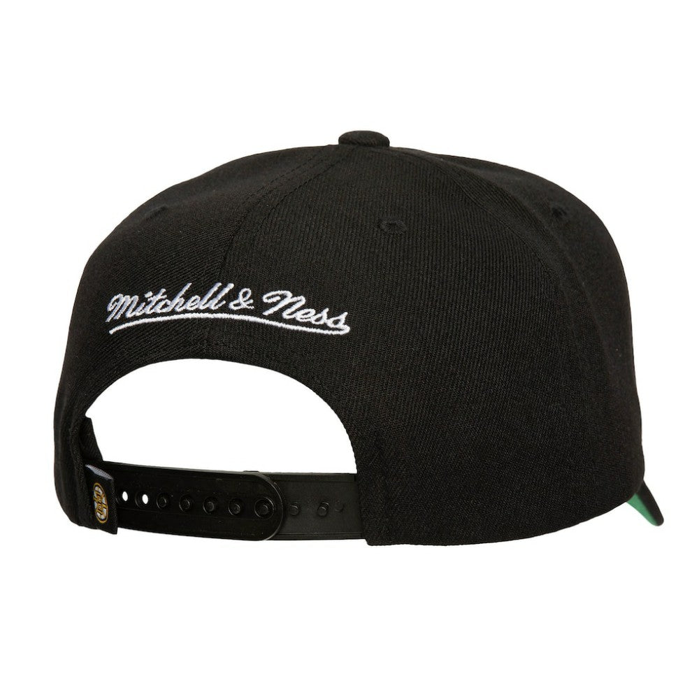 Boston Bruins Mitchell & Ness Soul Strike Neon Logo Pro Crown Adjustable Hat - Black | US 201700901