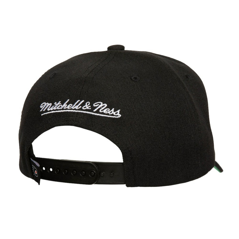 Philadelphia Flyers Mitchell & Ness Soul Strike Neon Logo Pro Crown Adjustable Hat - Black | US 201700908