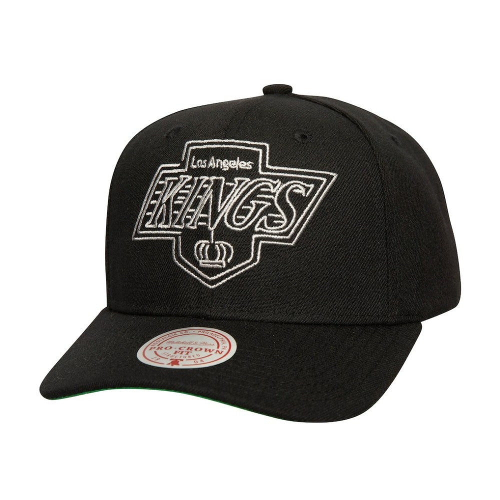 Los Angeles Kings Mitchell & Ness Soul Strike Neon Logo Pro Crown Adjustable Hat - Black | US 201700909
