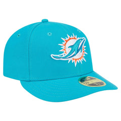 Miami Dolphins New Era Omaha Low Profile 59FIFTY Fitted Hat - Aqua Hats