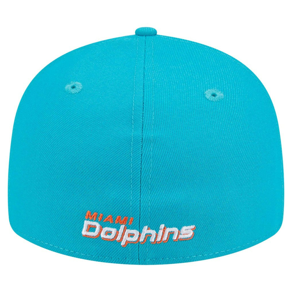 Miami Dolphins New Era Omaha Low Profile 59FIFTY Fitted Hat - Aqua Hats