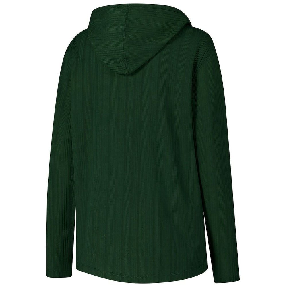 Green Bay Packers Antigua Women's Opulent Long Sleeve Hoodie T-Shirt - Green Hoodies
