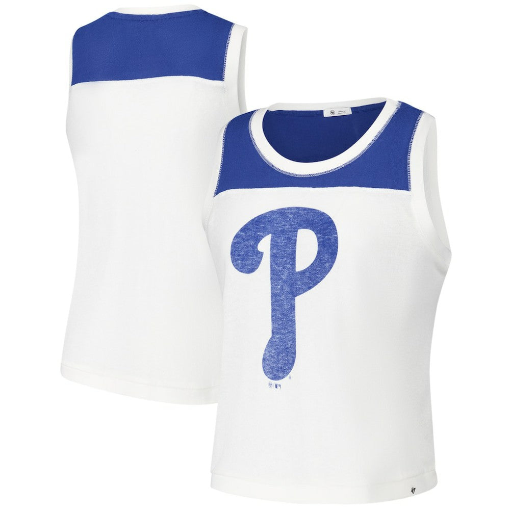 Philadelphia Phillies '47 Women's Premier Zoey Waist Length Tank Top - White Tanks