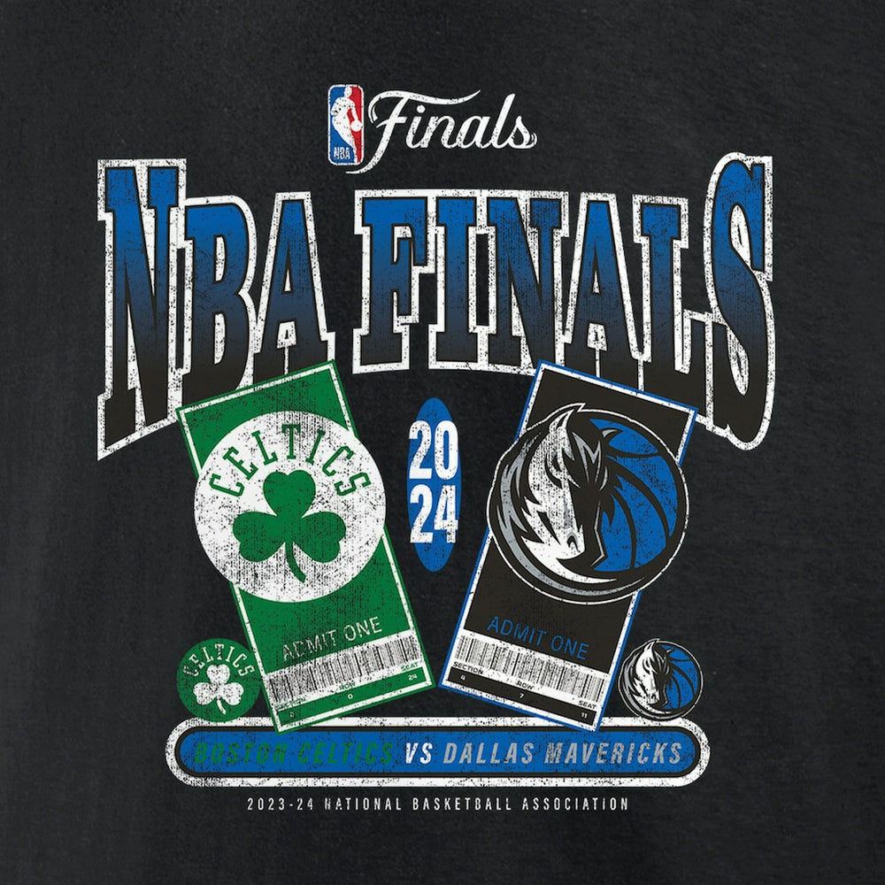 Boston Celtics vs. Dallas Mavericks 2024 NBA Finals Matchup Drive To The Basket T-Shirt Black - Fanatics outlet