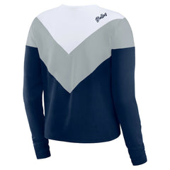 Dallas Cowboys WEAR by Erin Andrews Women's Plus Size Chevron Tri-Blend Long Sleeve T-Shirt - Navy T-shirts