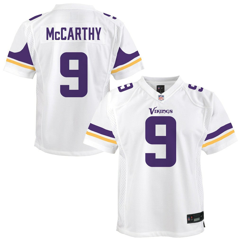 J.J. McCarthy Minnesota Vikings Youth Game Jersey - White Jerseys