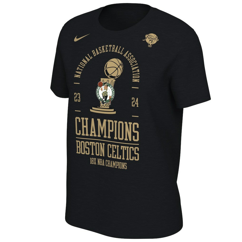 Boston Celtics Women's 18-Time NBA Finals Champions Locker Room T-Shirt Black - Nike