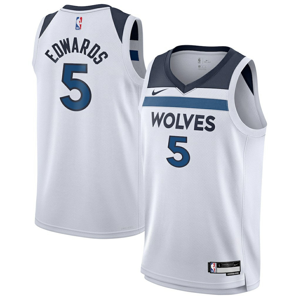 Anthony Edwards Minnesota Timberwolves Youth Swingman Jersey Association Edition White - Nike