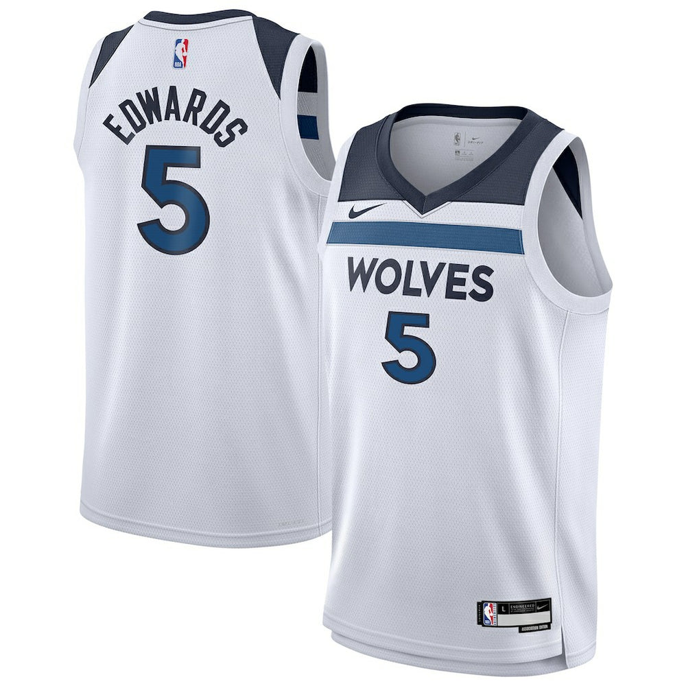 Anthony Edwards Minnesota Timberwolves Youth Swingman Jersey Association Edition White - Nike