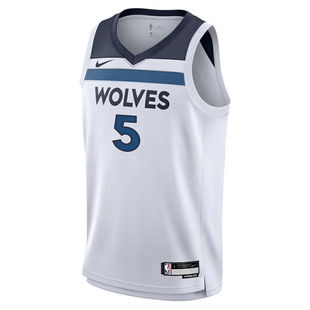 Anthony Edwards Minnesota Timberwolves Youth Swingman Jersey Association Edition White - Nike