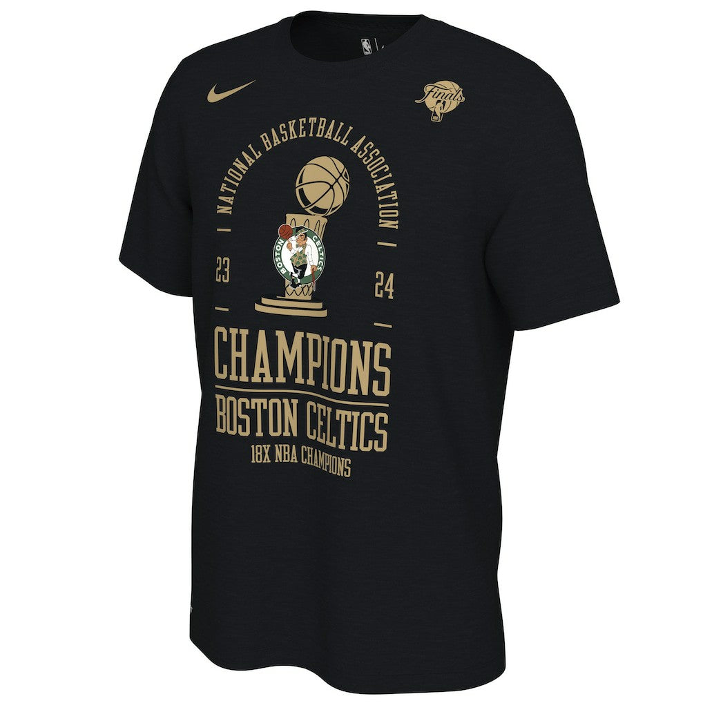 Boston Celtics 18-Time NBA Finals Champions Big & Tall Locker Room T-Shirt Black - Nike