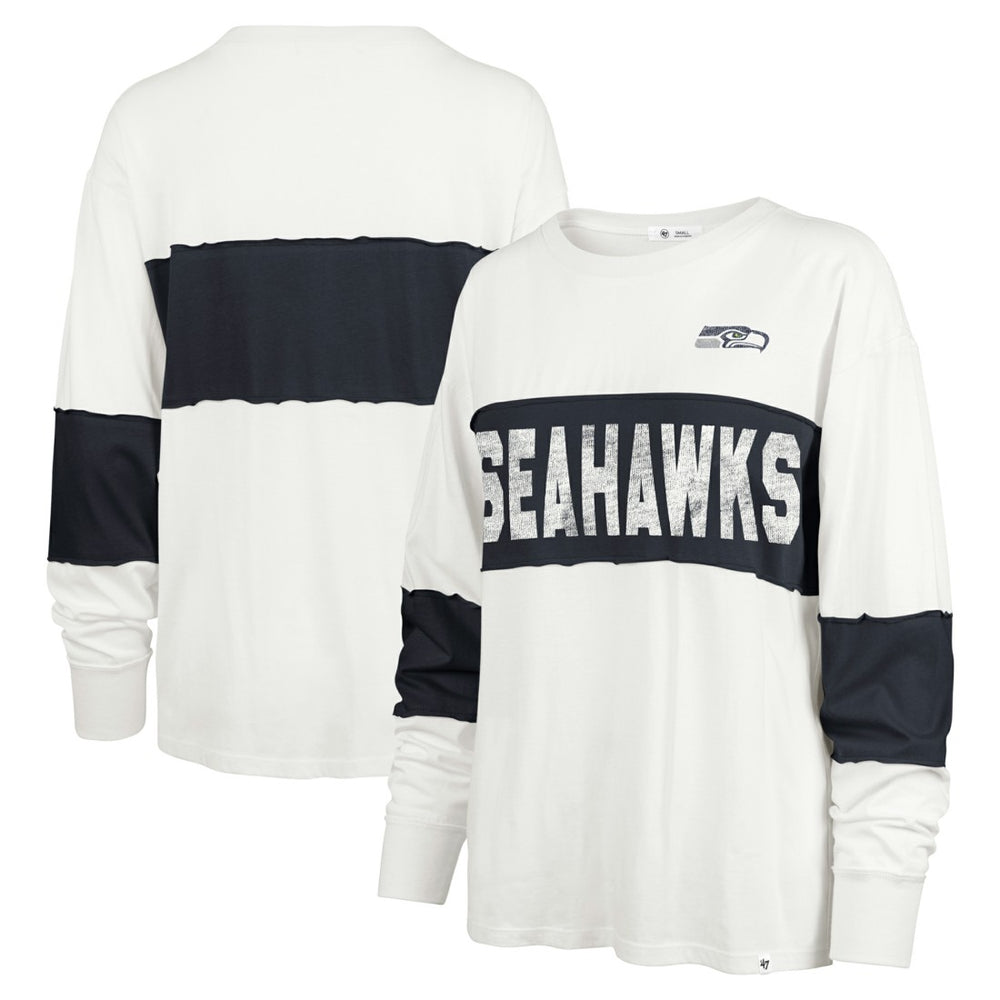 Seattle Seahawks '47 Women's Clubhouse Pride Taylor Long Sleeve T-Shirt - Cream T-shirts