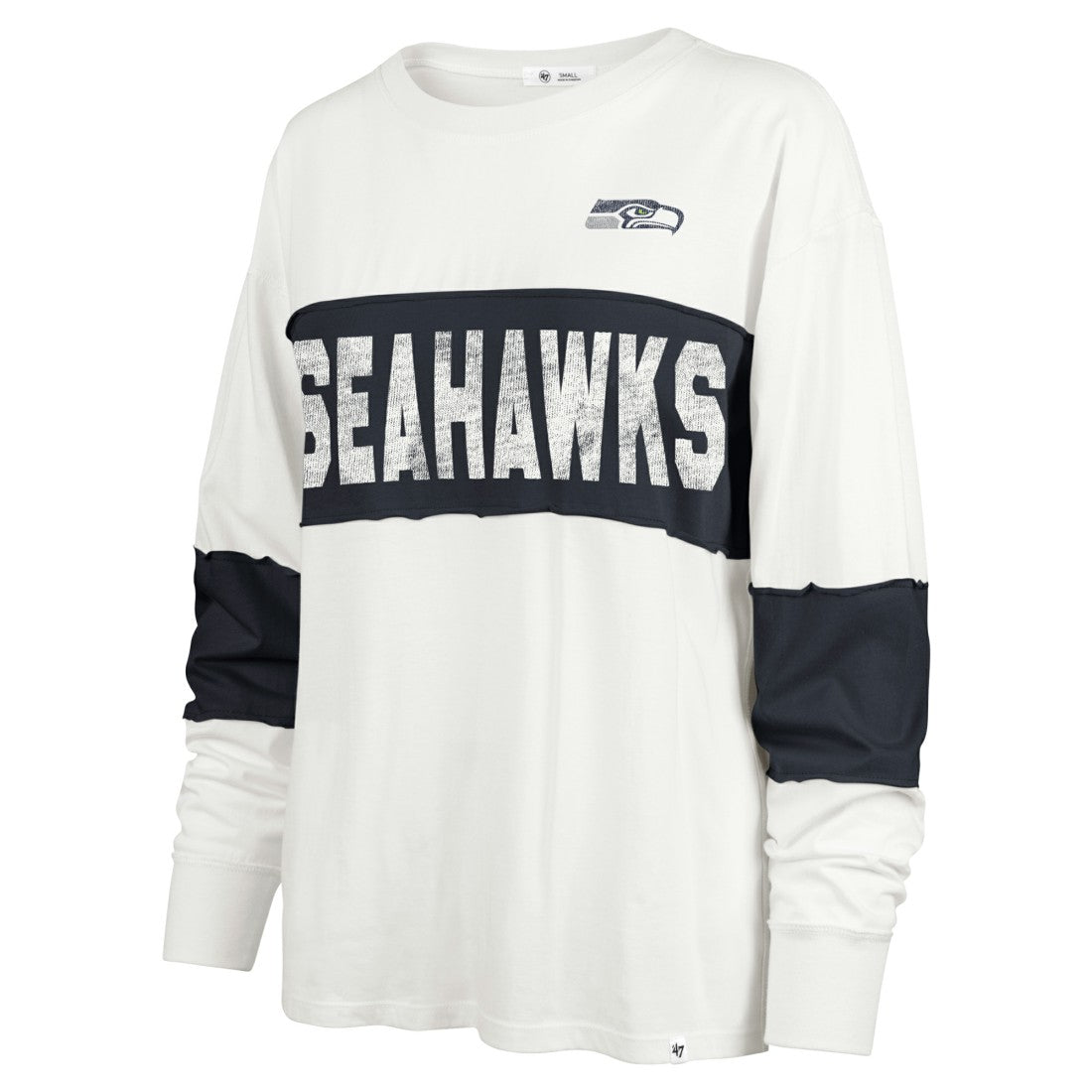 Seattle Seahawks '47 Women's Clubhouse Pride Taylor Long Sleeve T-Shirt - Cream T-shirts