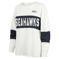 Seattle Seahawks '47 Women's Clubhouse Pride Taylor Long Sleeve T-Shirt - Cream T-shirts
